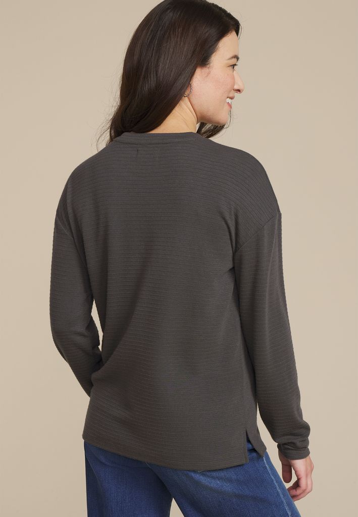 24/7 Ottoman Rib Long Sleeve Tee - Image 2