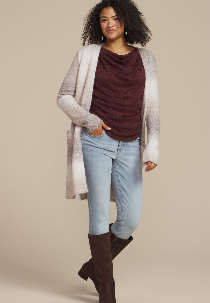 Lace Shirred Cowl Neck Tank Top - Image 3
