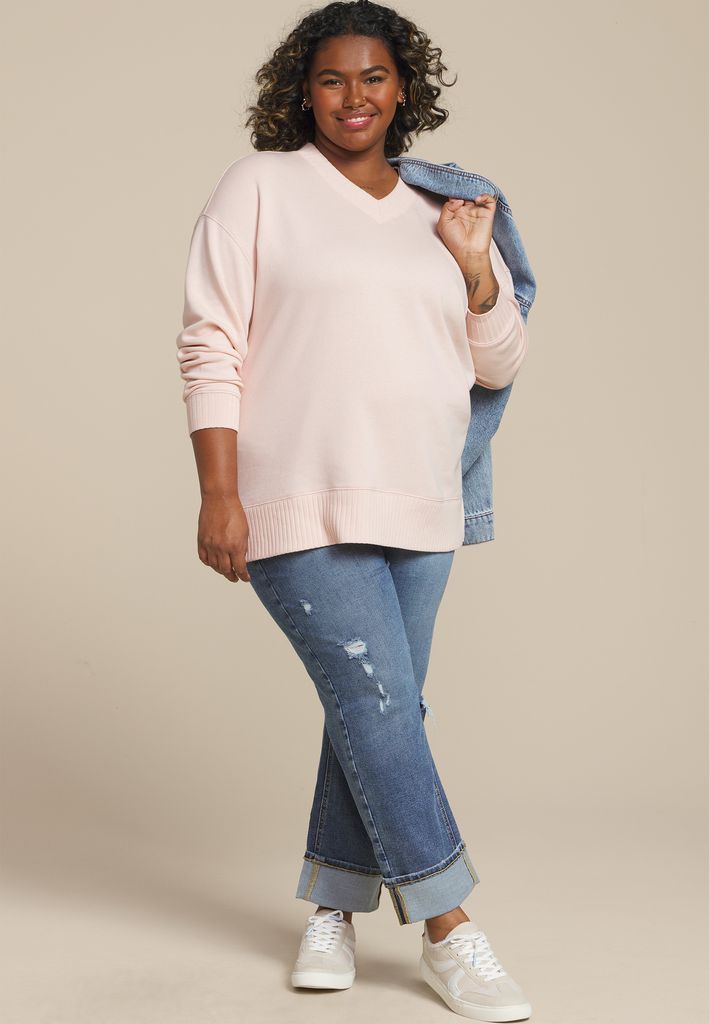 Plus Size Willowsoft Relaxed Fit Sweatshirt - Image 3