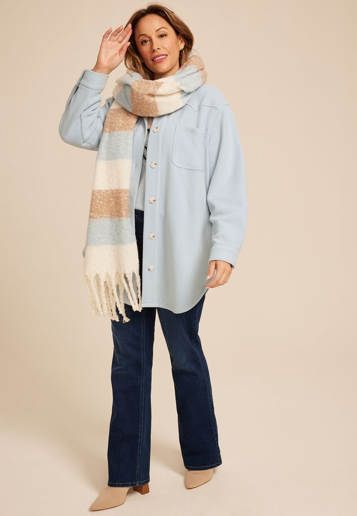 Plus Size Bonded Fleece Jacket - Image 3