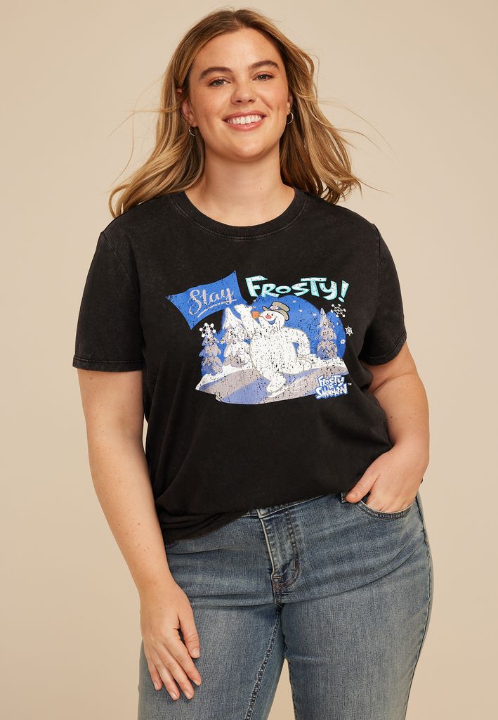Plus Size Stay Frosty Oversized Fit Graphic Tee - Image 3
