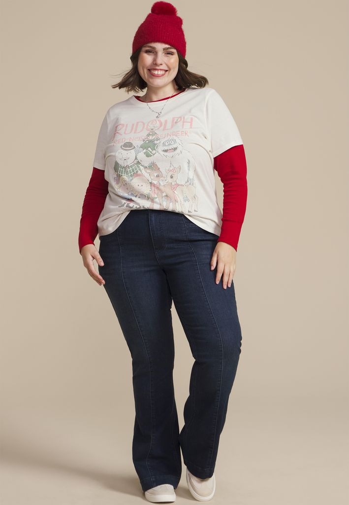 Plus Size Rudolph Classic Fit Graphic Tee - Image 3