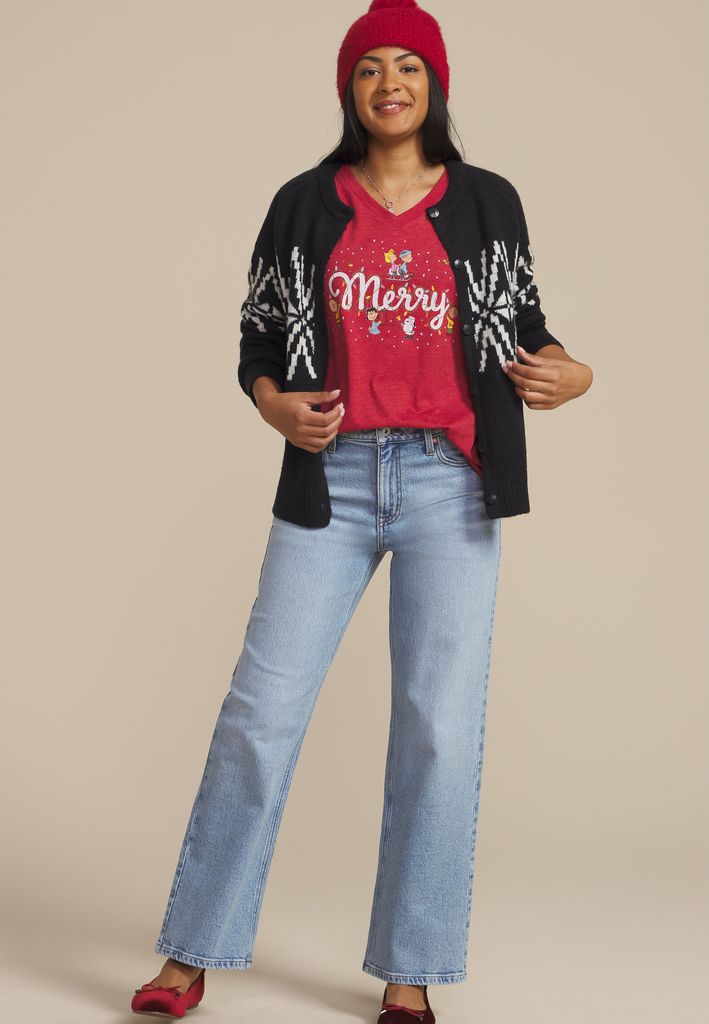 Peanuts Merry Classic Fit Graphic Tee - Image 3