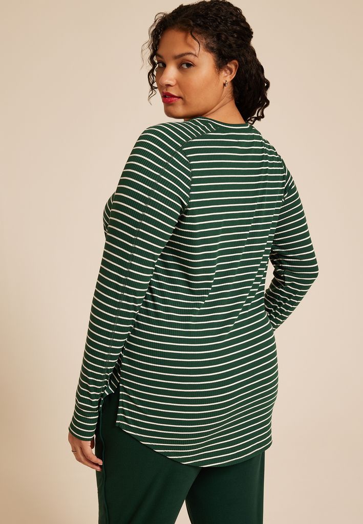 Plus Size Ribbed Tunic Top - Image 2