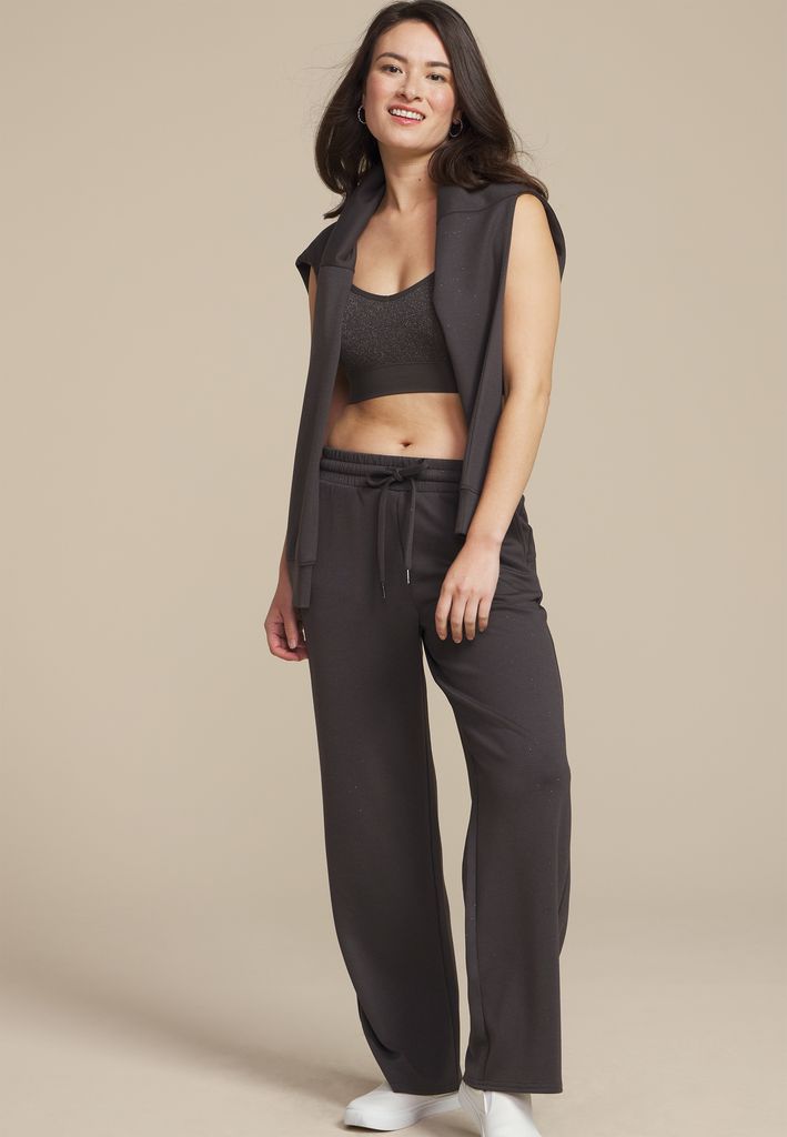 Sparkle Scuba Knit Wide Leg Sweatpants - Image 3