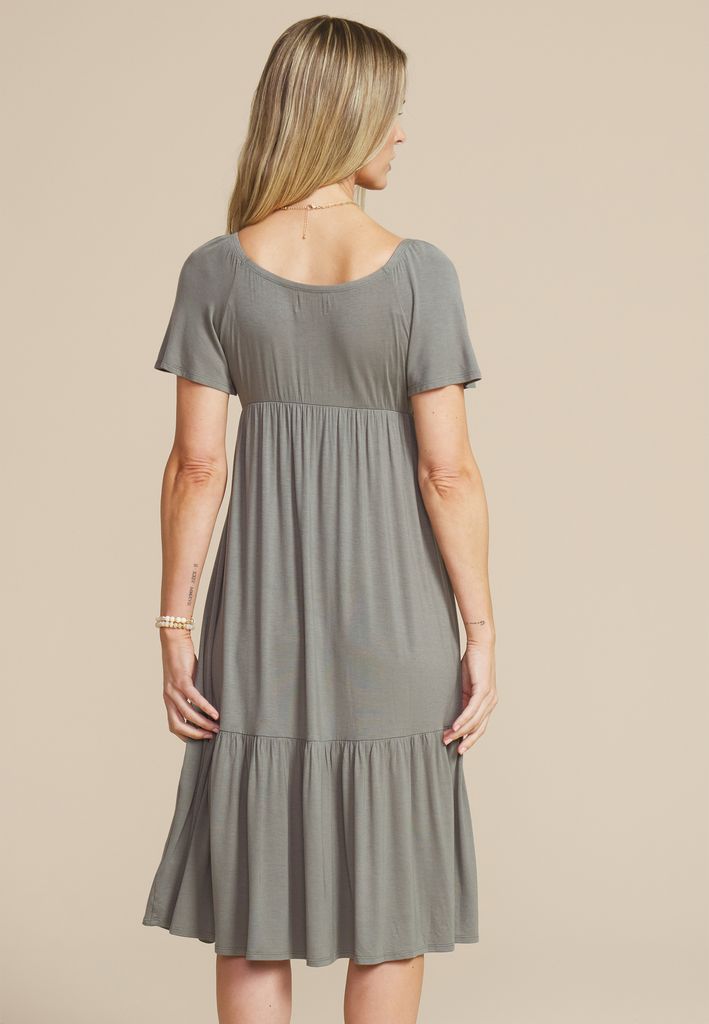 24/7 Flutter Sleeve Midi Dress - Image 2