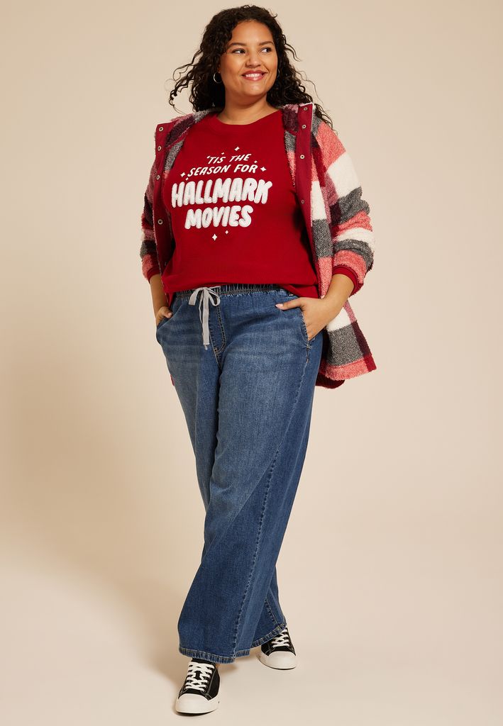 Plus Size Hallmark Movies Relaxed Fit Sweatshirt - Image 3