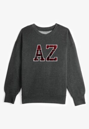 State Plaid Crew Neck Sweatshirt