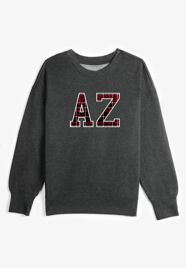 State Plaid Crew Neck Sweatshirt