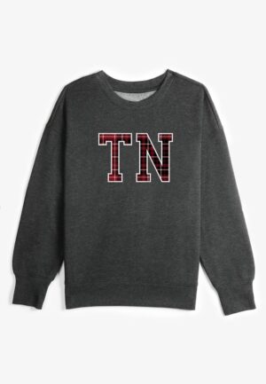 State Plaid Crew Neck Sweatshirt