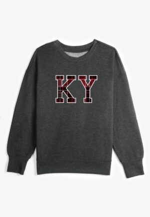 State Plaid Crew Neck Sweatshirt