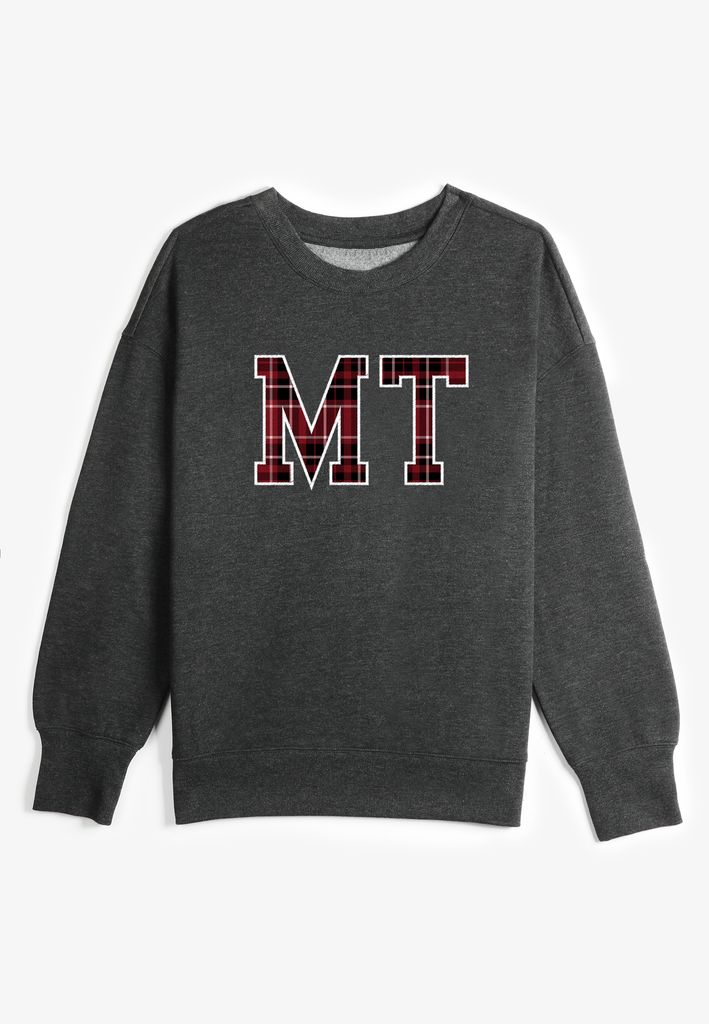 State Plaid Crew Neck Sweatshirt