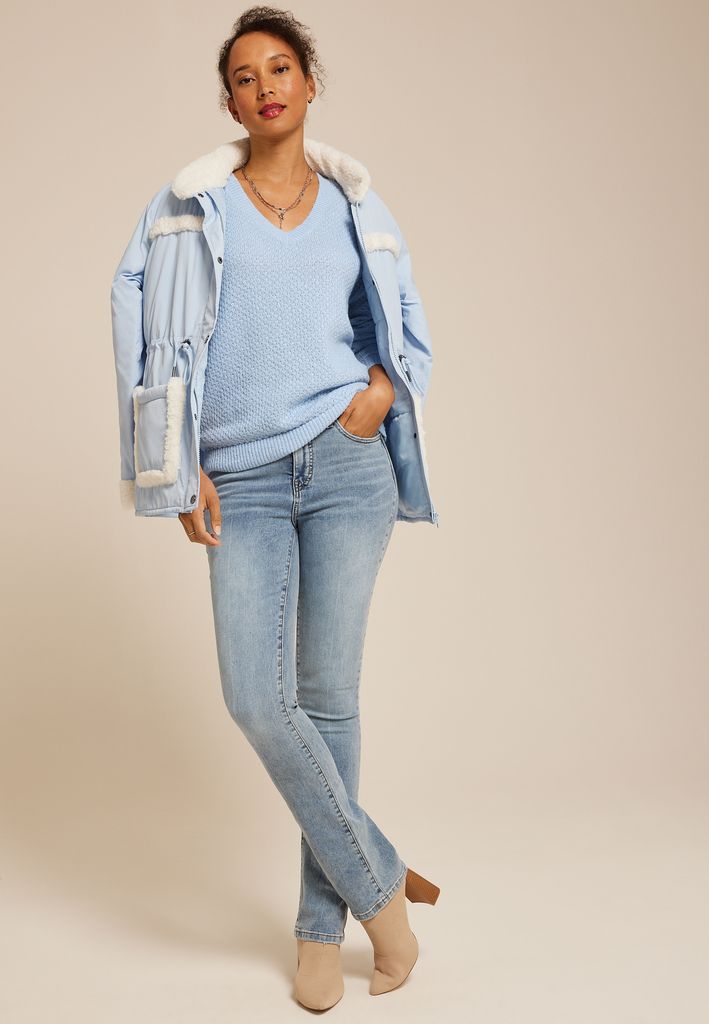 Metallic V Neck Sweater - Image 3