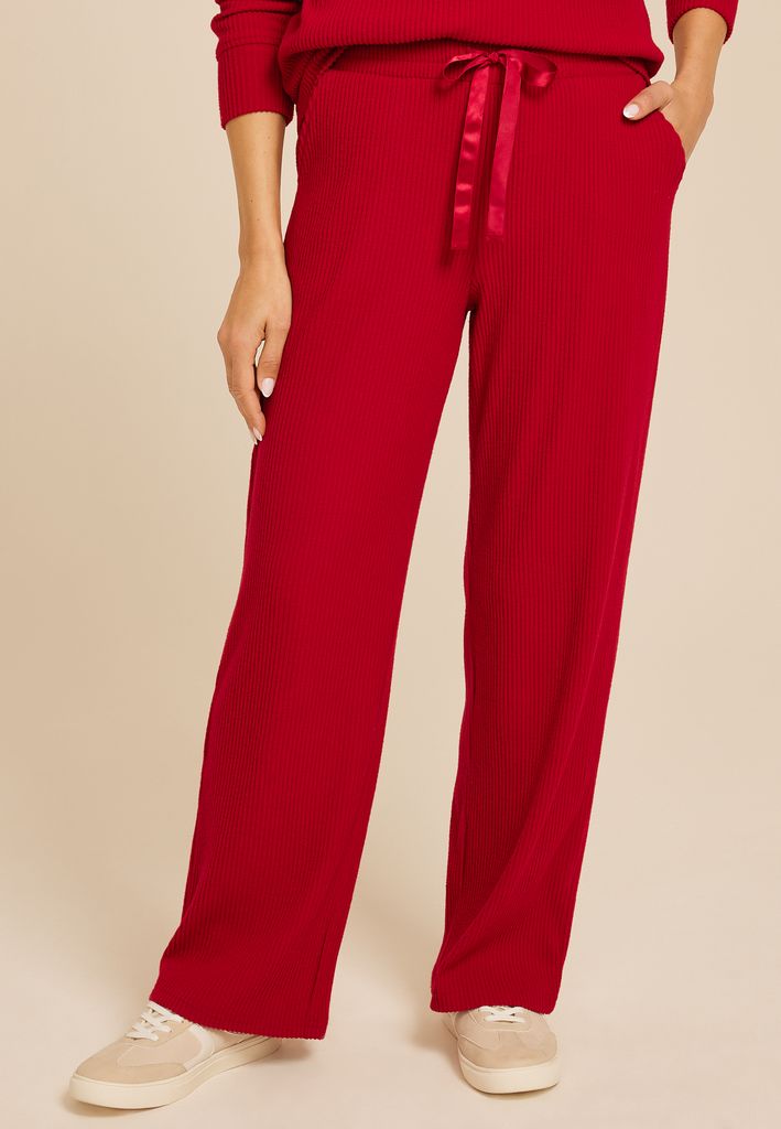 Cozy Ribbed Knit Wide Leg