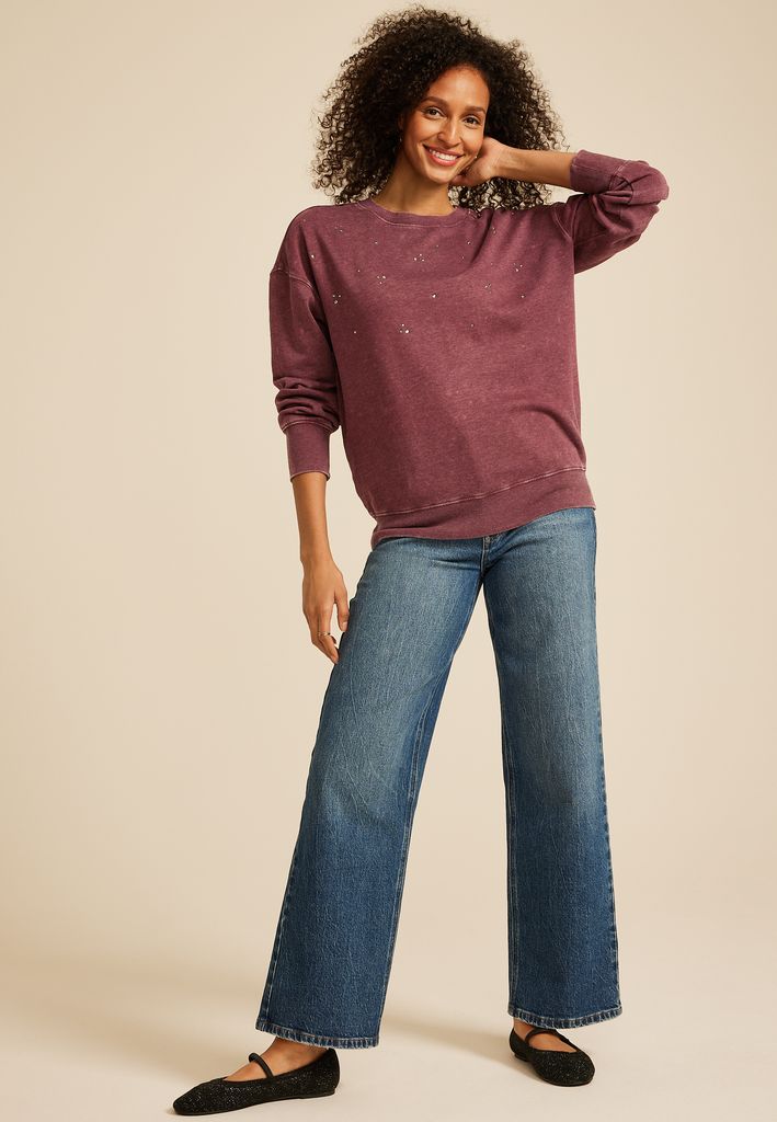 Studio Y Embellished Crewneck Sweatshirt - Image 3