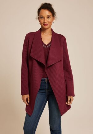 Ribbed Waterfall Cardigan