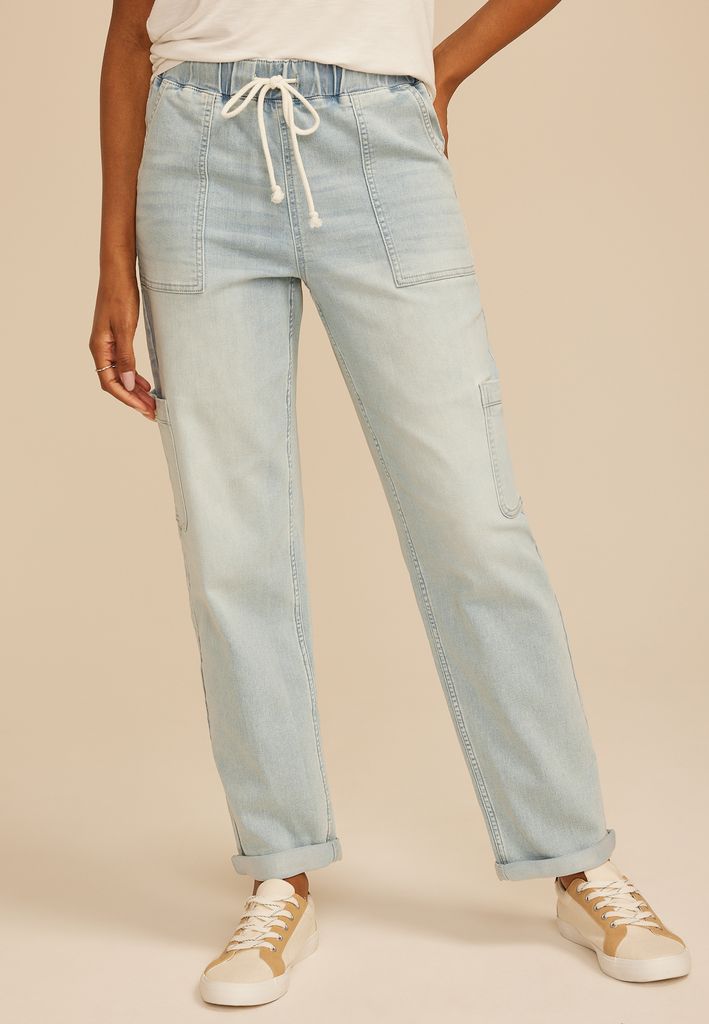 m jeans by maurices™ Light Soft Knit High Rise Rolled Hem Jogger