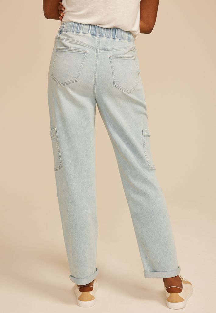 m jeans by maurices™ Light Soft Knit High Rise Rolled Hem Jogger - Image 2