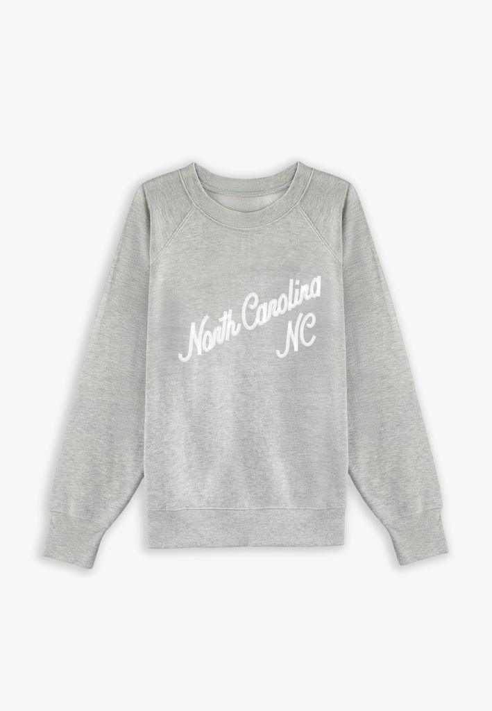 Plus Size State Embroidered Crew Neck Sweatshirt