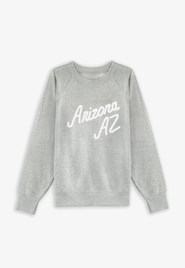 Plus Size State Embroidered Crew Neck Sweatshirt
