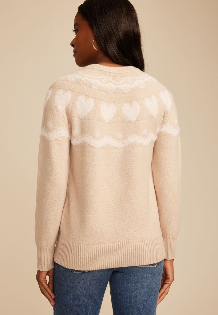 Heart Fair Isle Sweater - Image 2