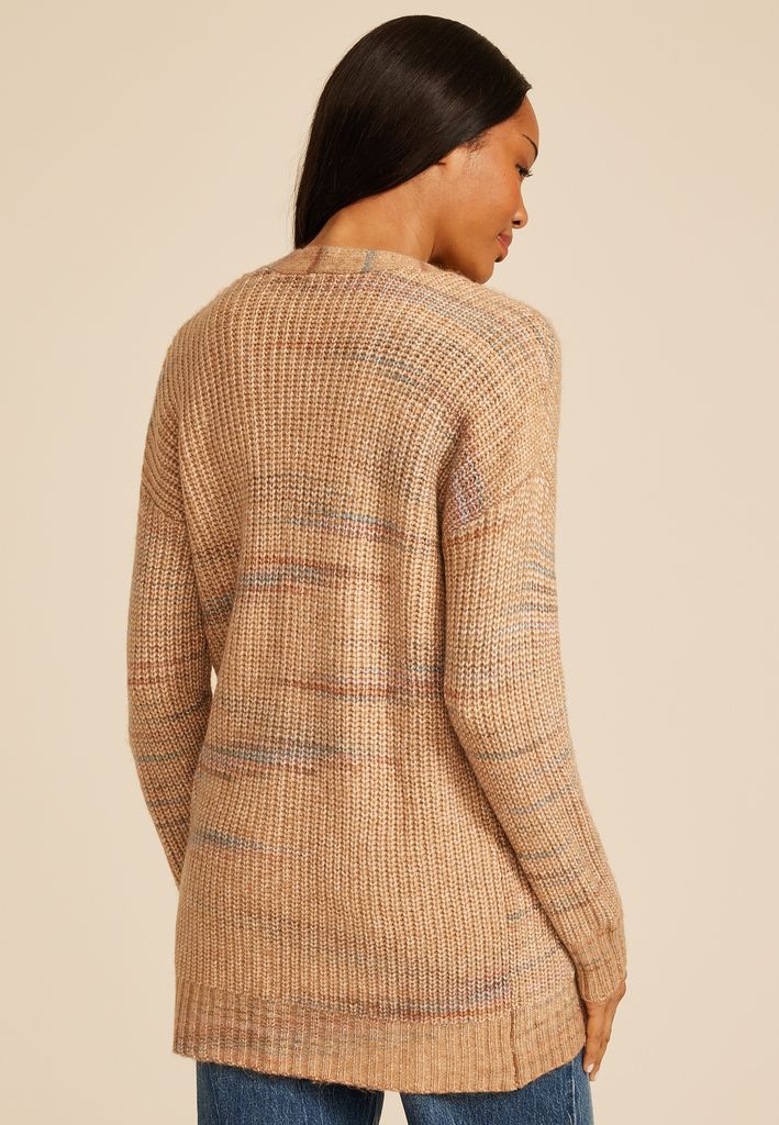 Spacedye Striped Open Front Cardigan - Image 2