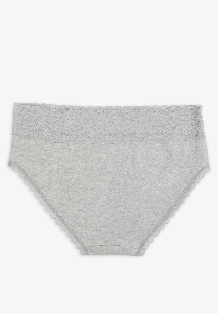 Simply Comfy Cotton Heathered Gray Hipster Panty - Image 2