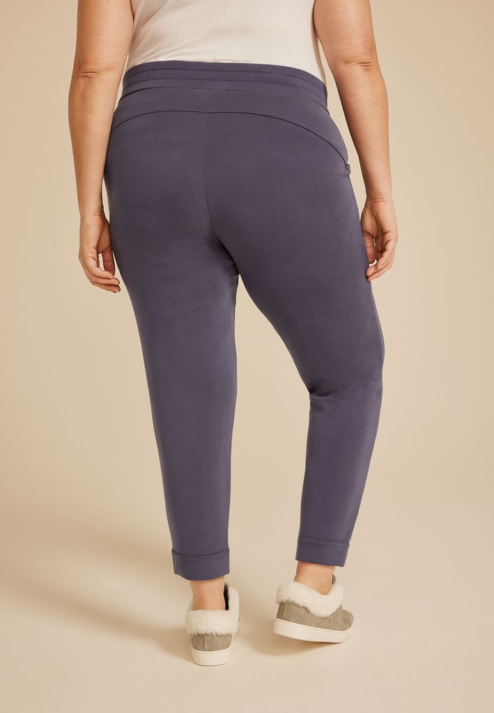 Plus Size Cloud Scuba Knit High Rise Tapered Pant - Image 2