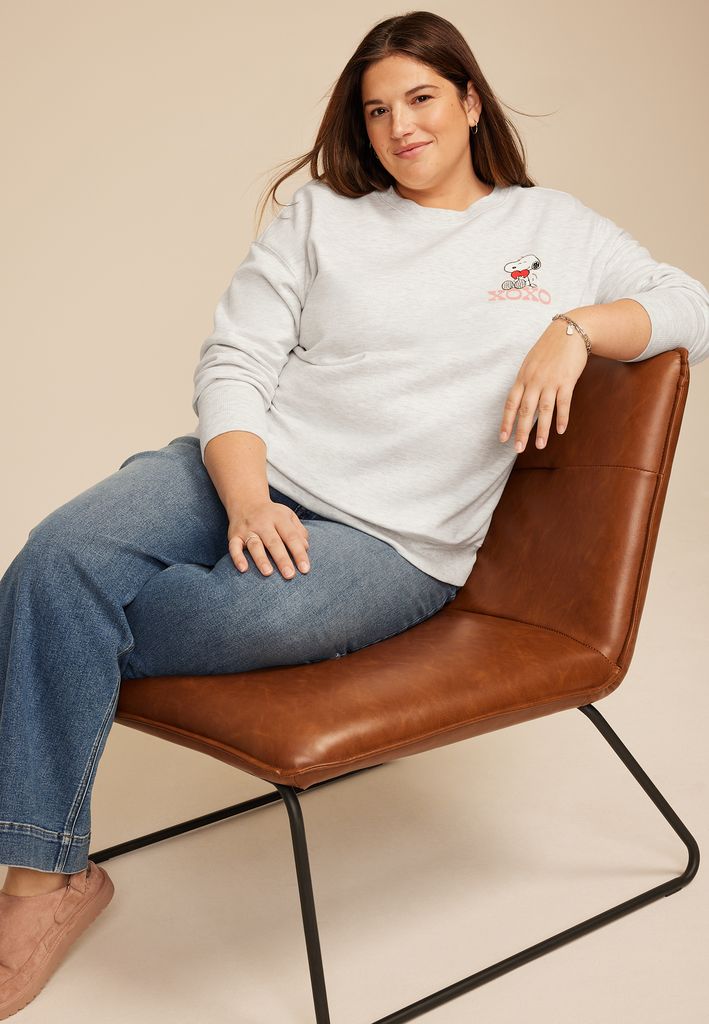 Plus Size Peanuts Snoopy And Friends Relaxed Fit Sweatshirt - Image 3