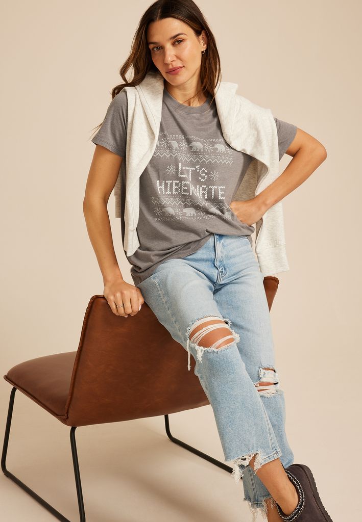 Lets Hibernate Oversized Fit Graphic Tee - Image 3