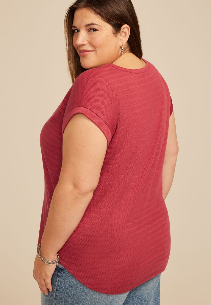 Plus Size 24/7 Textured Clara Tee - Image 2