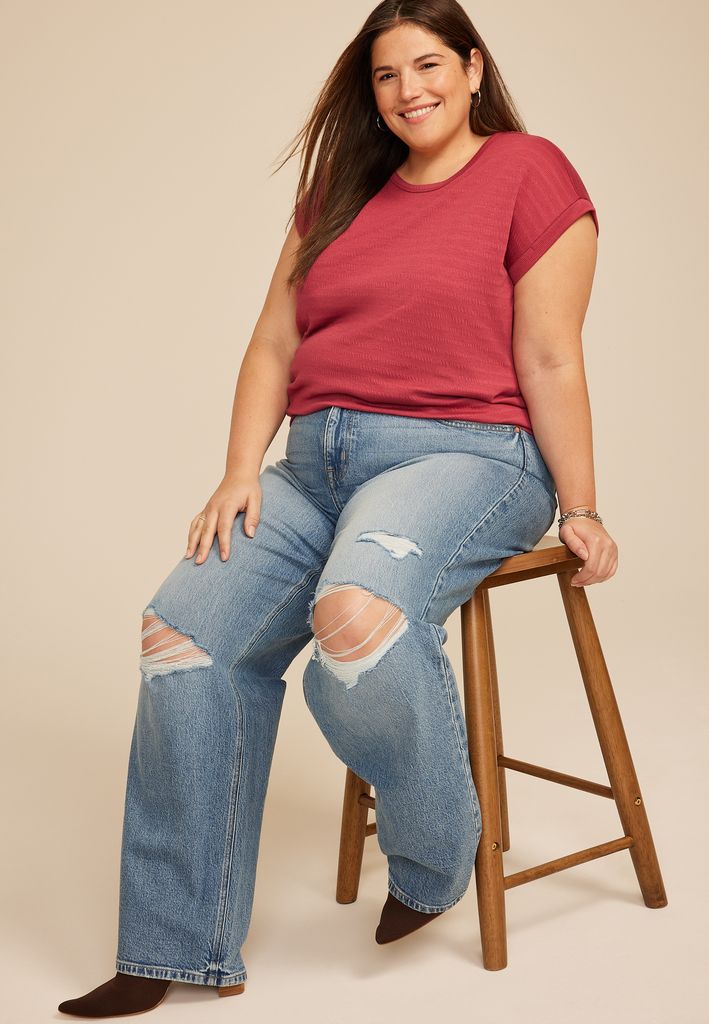 Plus Size 24/7 Textured Clara Tee - Image 3