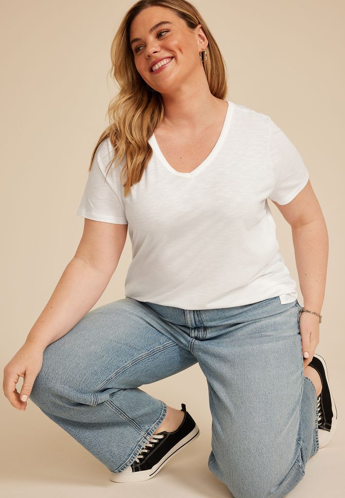 Plus Size 24/7 Dawson V Neck Tee - Image 3