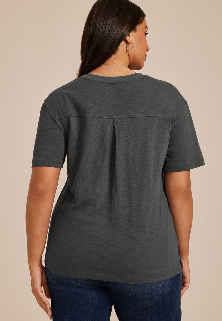 Plus Size 24/7 Cotton Pocket Tee - Image 2