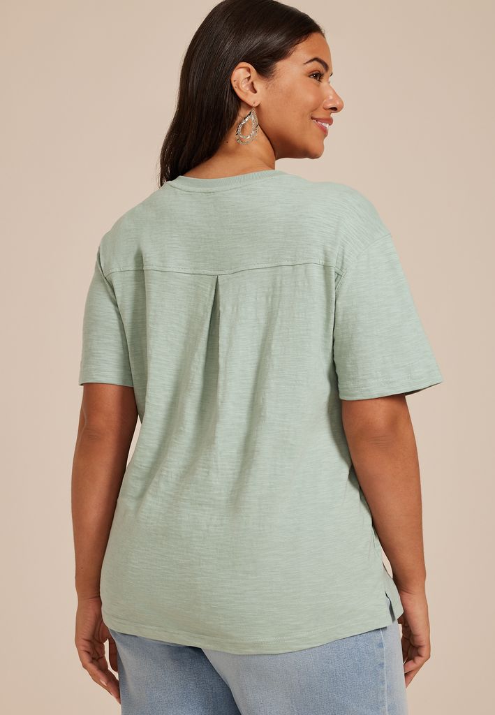 Plus Size 24/7 Cotton Pocket Tee - Image 2