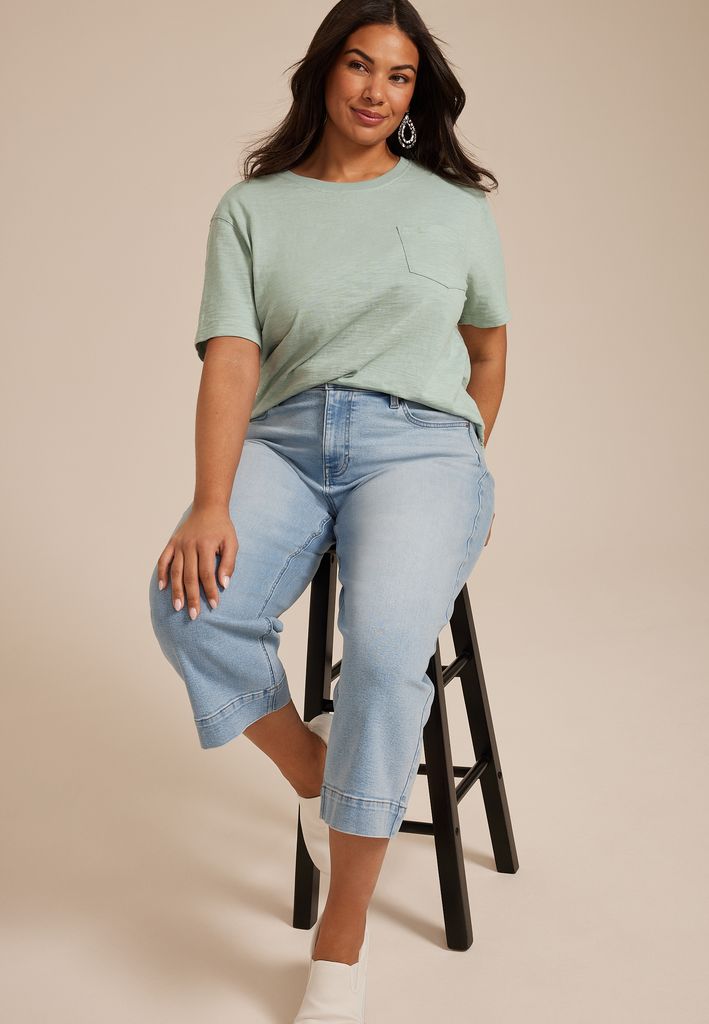 Plus Size 24/7 Cotton Pocket Tee - Image 3