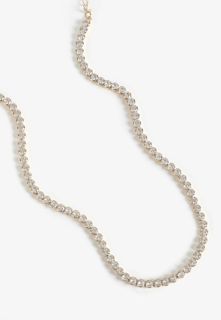 Gold Plated Tennis Necklace