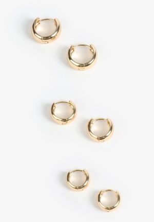 3 Pack Huggie Hoop Earring Set