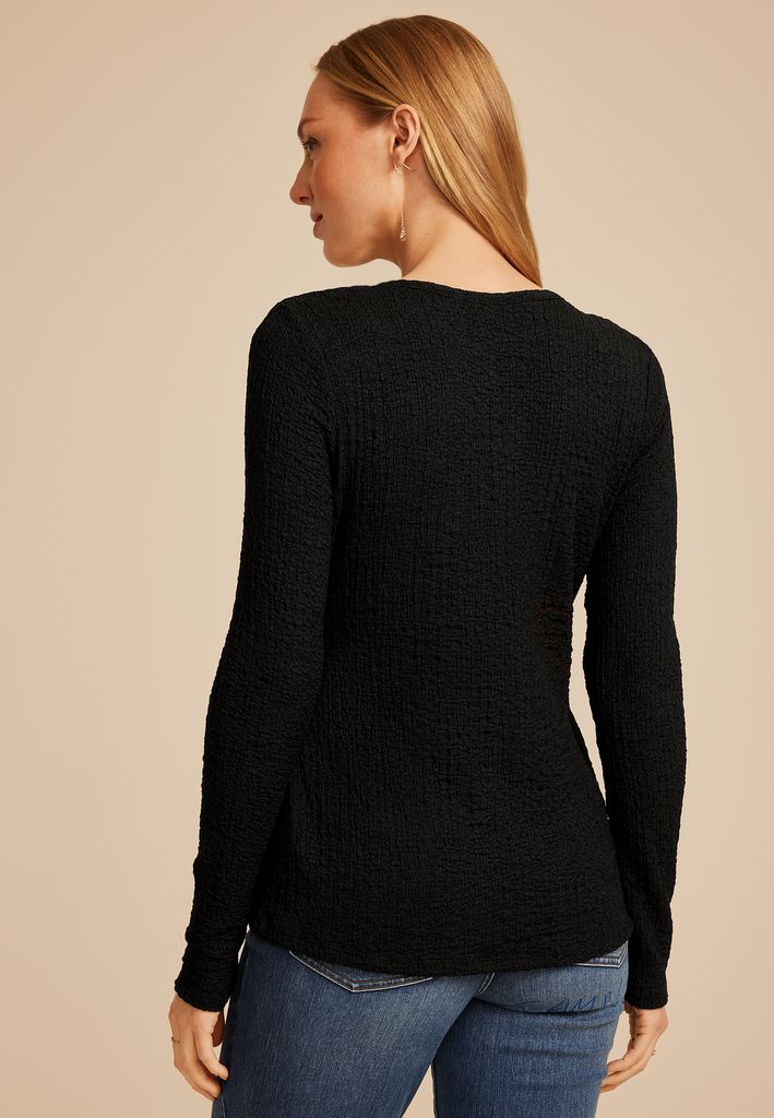 Studio Y Textured Wrap Top - Image 2