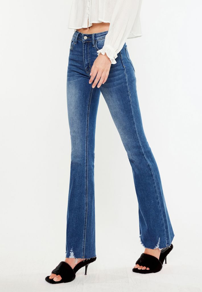 KanCan™ High Rise Frayed Hem Bootcut Jeans - Image 3
