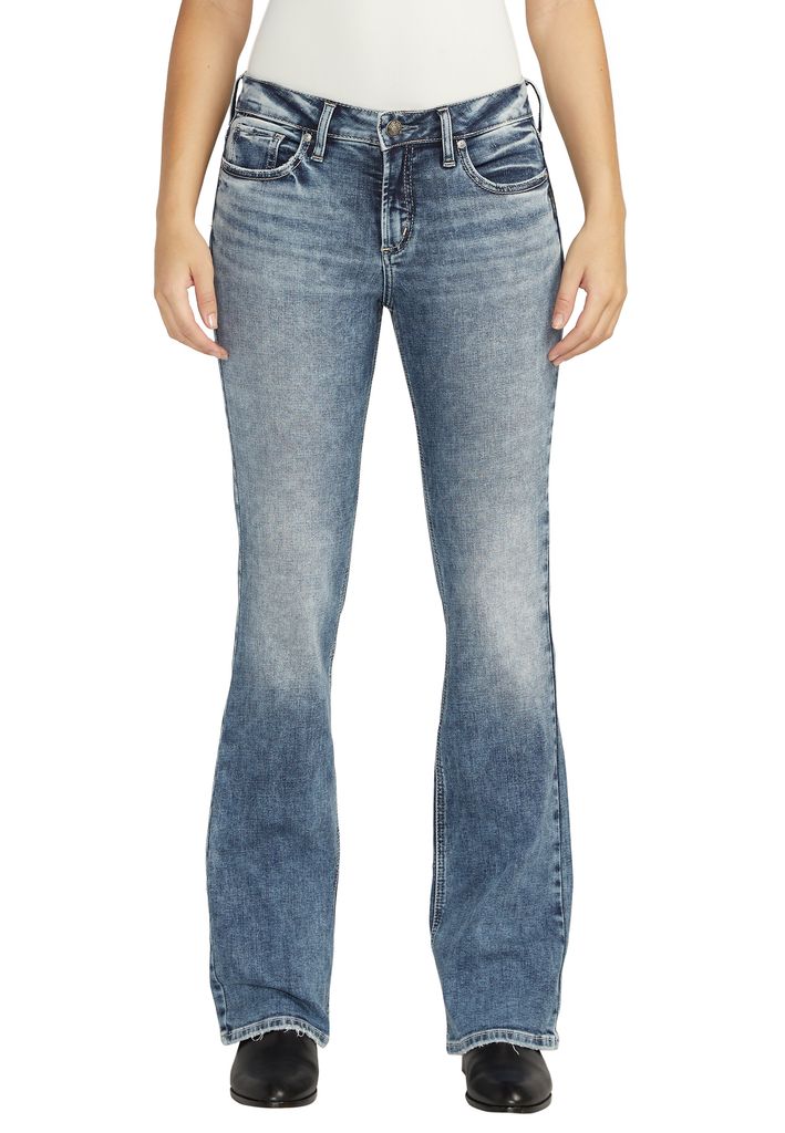 Silver Jeans Co.® Suki Curvy Mid Rise Marble Wash Bootcut Jean